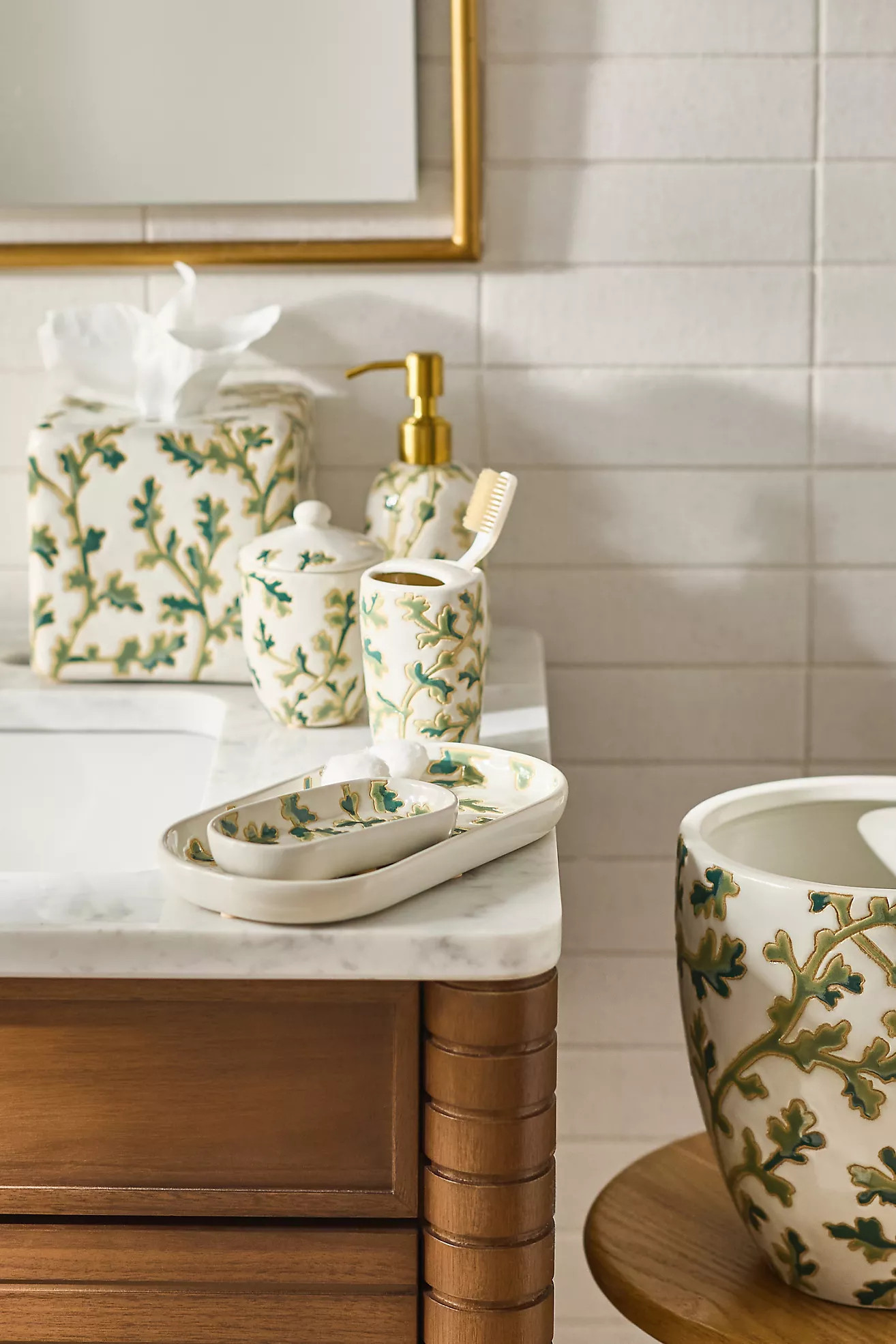 Printed Ceramic Soap Dispenser | Anthropologie (US)