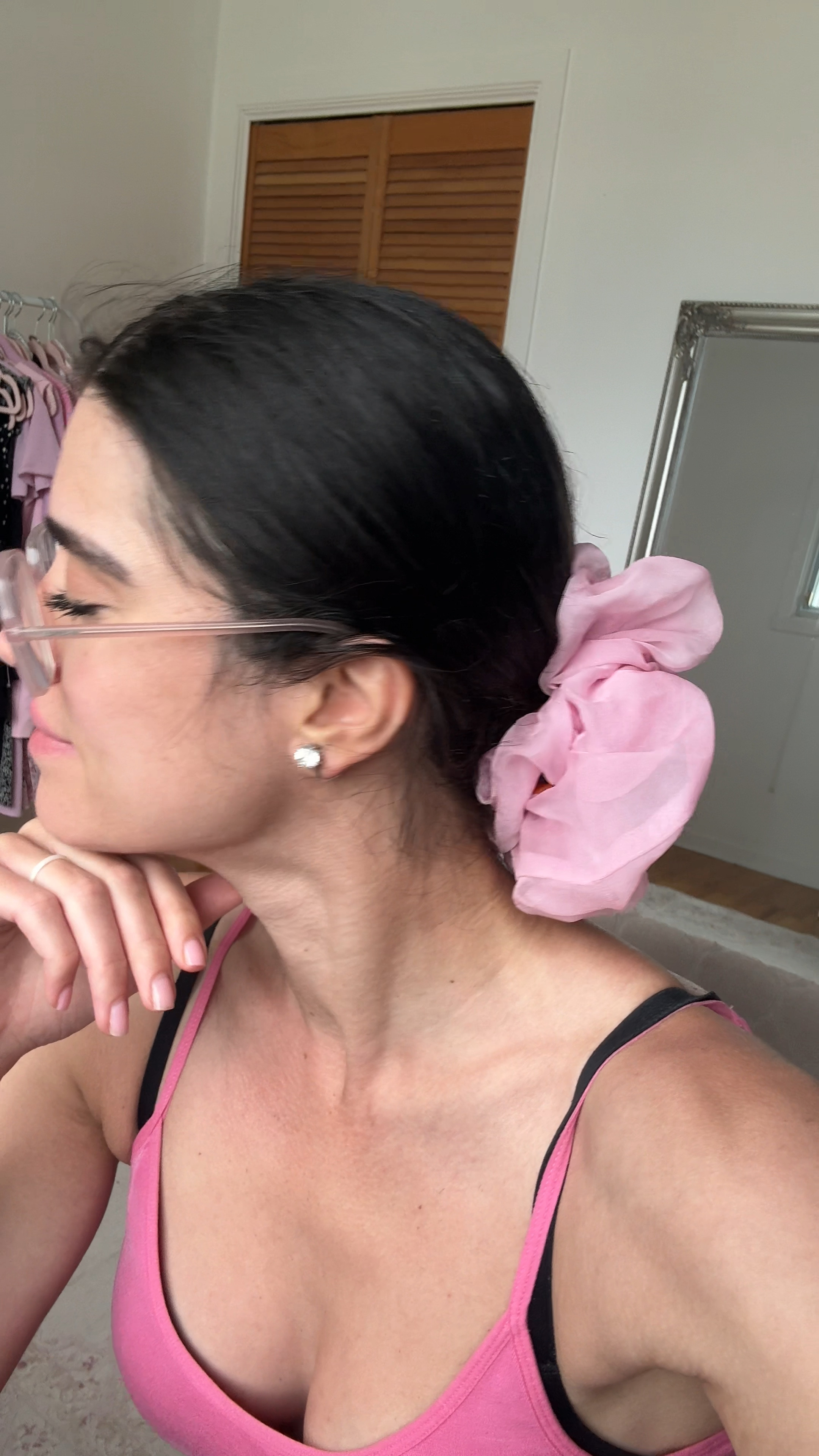 Oversized pink scrunchie

#LTKfestival #LTKsummer #LTKstyletip