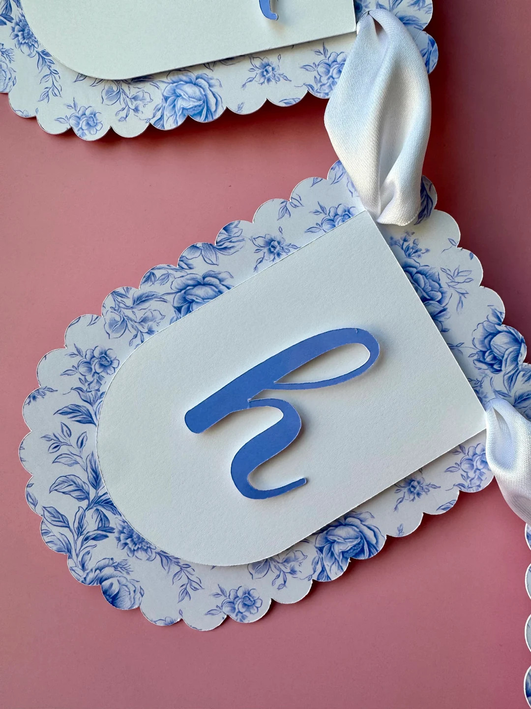 Chinoiserie Blue Banner - Frances Toile Banner - Etsy | Etsy (US)