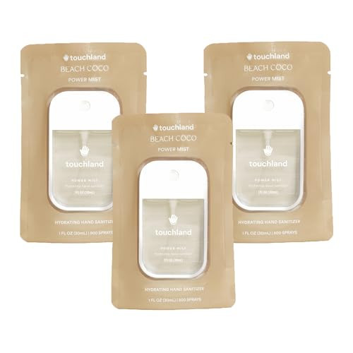 Touchland Hydrating Hand Sanitizer Spray, BEACH COCO Trio Set, 1 FL. OZ. Travel Size Power Mist Sprays (Set of 3) | Amazon (US)