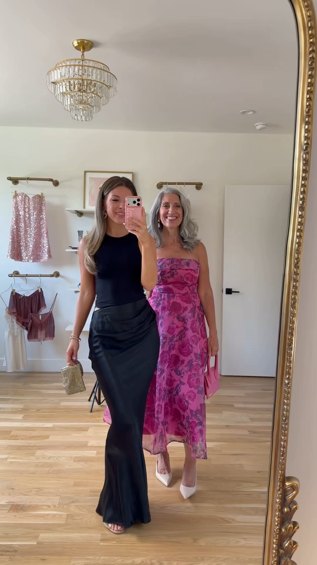 Mom and me wedding guest and formal summer event dresses 💐

Wearing my usual small/2! Sized down in the strapless pink mini dress!

Mom typically wears a medium/6! She sized down to a small/4 in all dresses except for the navy Zaria dress, the pink tiered pleated dress, and the black & pink floral dress!

Wedding guest
Formal event
Black tie
Metallic
Sequin 
Floral dress
Satin 
Tulle
Special occasion
Summer event

#LTKootd #LTKgrwm #LTKWedding #LTKootd #LTKgrwm #LTKWedding