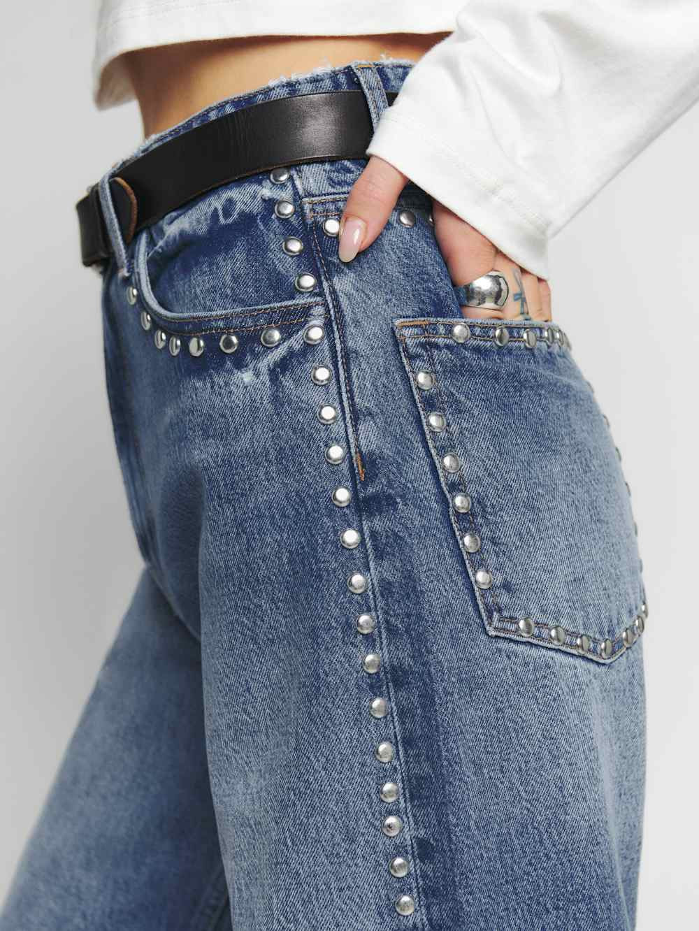 Cary High Rise Slouchy Wide Leg Jeans | Reformation (Global)