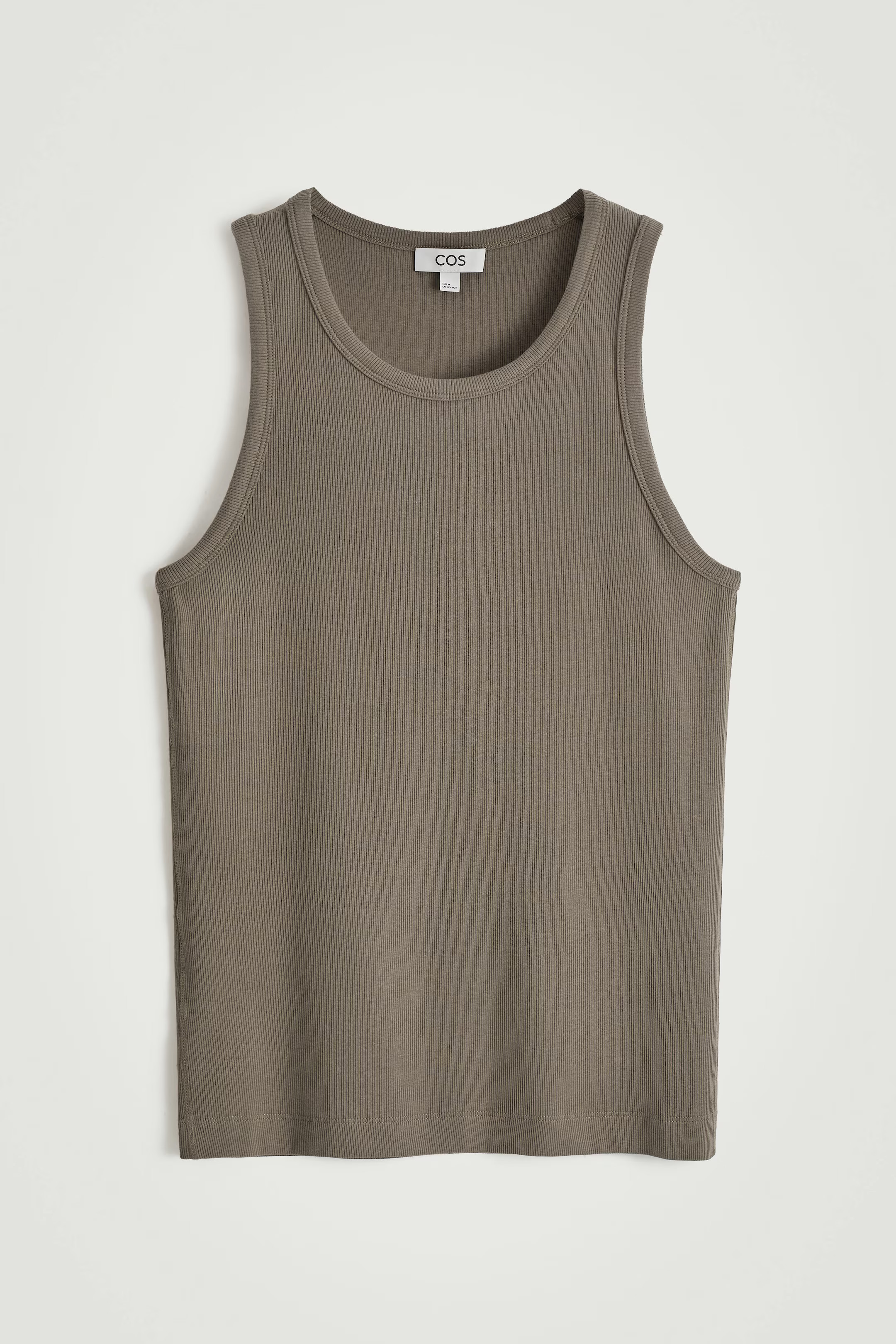 SLIM RIBBED COTTON TANK TOP - DARK MOLE | COS | COS (EU)