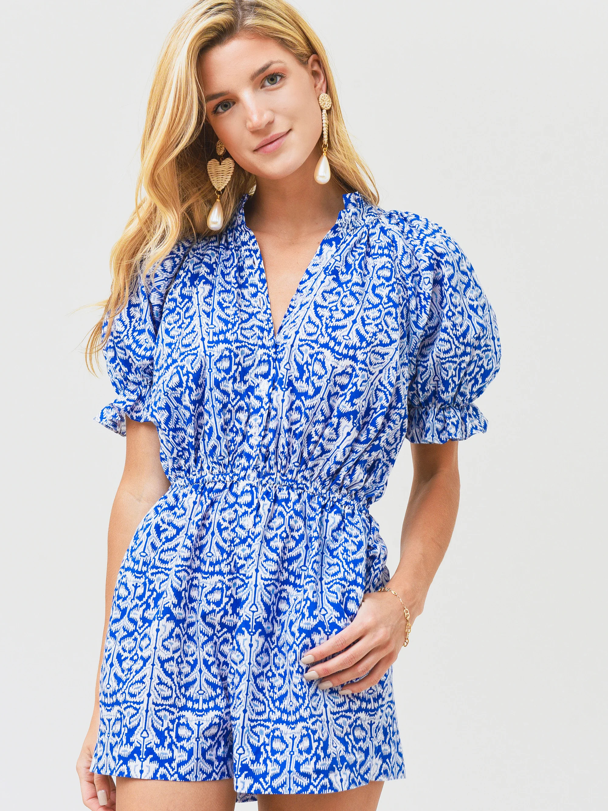 Charina Sarte Women's Ikat Romper | Saint Bernard