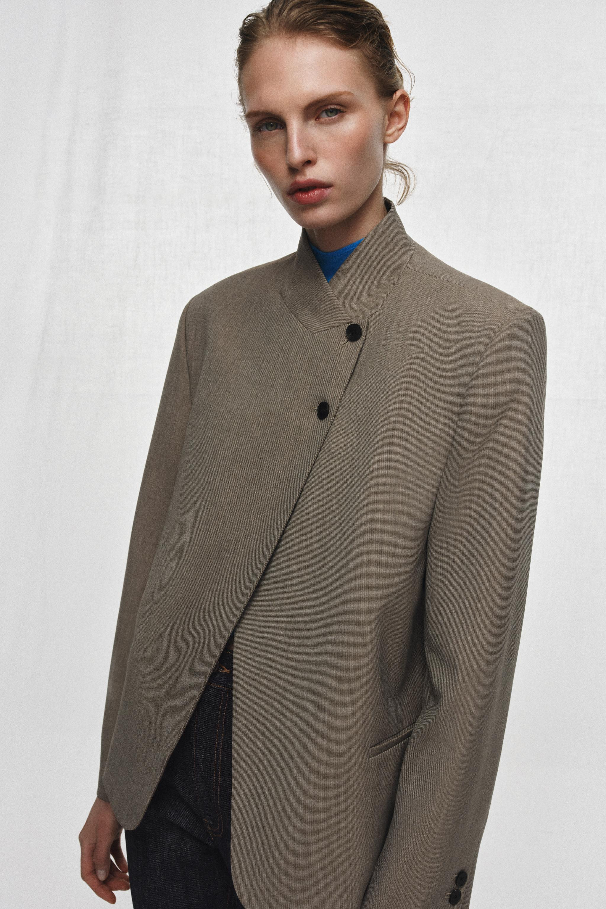 HIGH COLLAR BLAZER ZW COLLECTION | Zara Canada