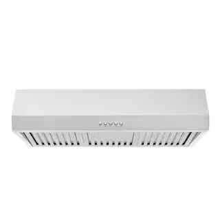 Sarela 30 in. W x 7 in. H 500CFM Convertible Under Cabinet Range Hood in Stainless Steel with LED... | The Home Depot