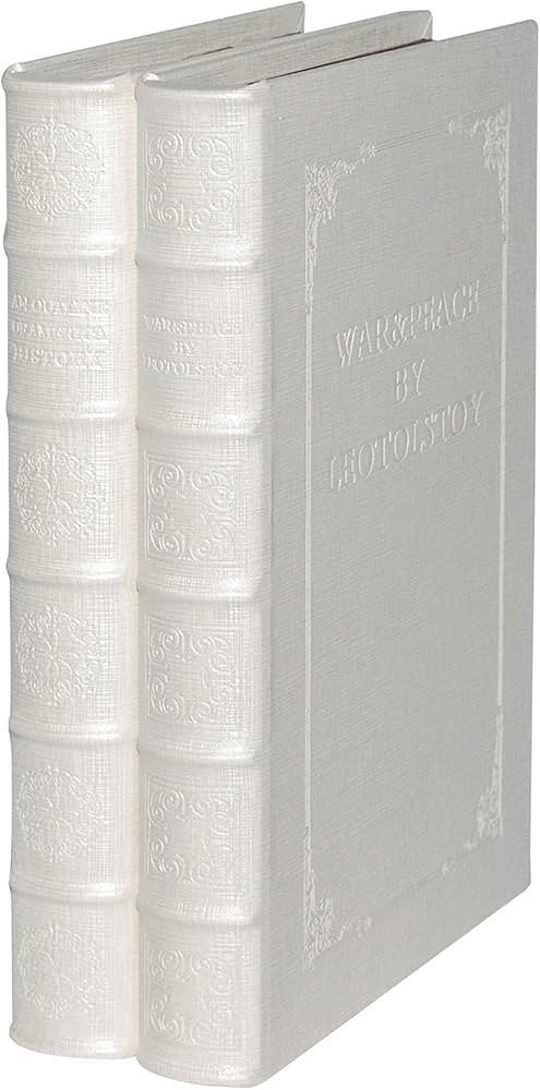 NC Decorative Books with White Faux Leather woodon Book Box for Decoration Display Cafe Hotel Hom... | Amazon (US)