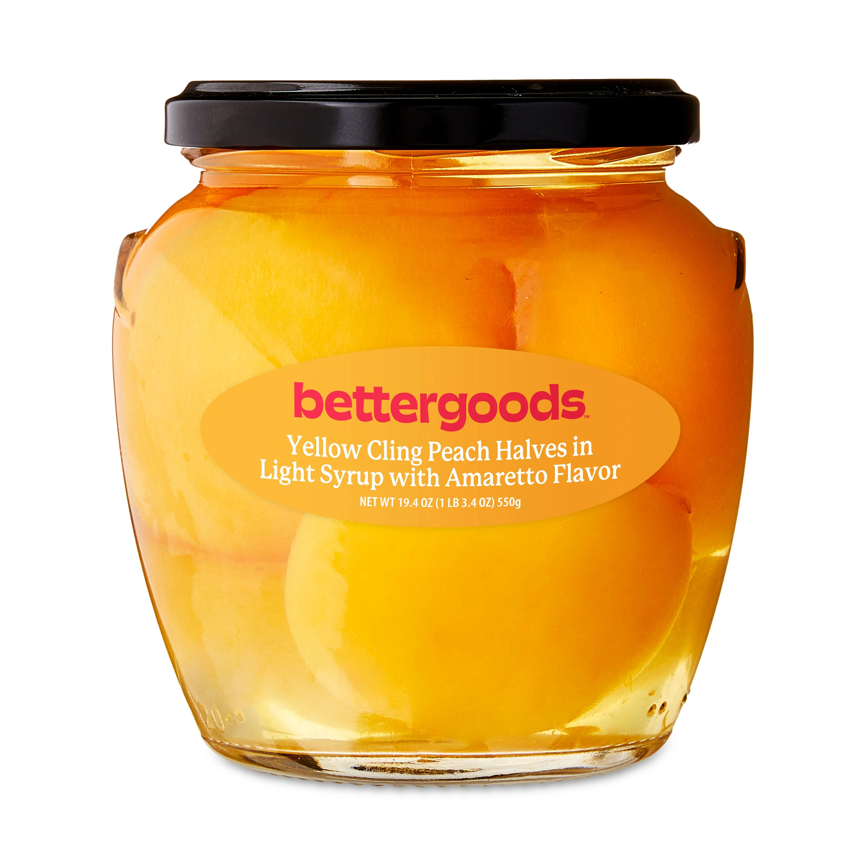 bettergoods Yellow Cling Peach Halves in Light Syrup with Amaretto Flavor, 20 oz | Walmart (US)