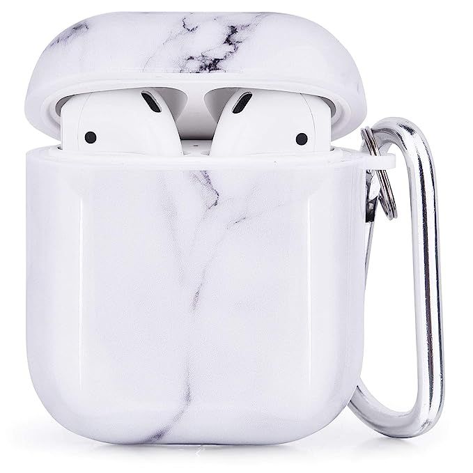 Airpods Case - CAGOS 3 in 1 Cute Marble Airpods Accessories Protective Hard Case Cover Portable &... | Amazon (US)