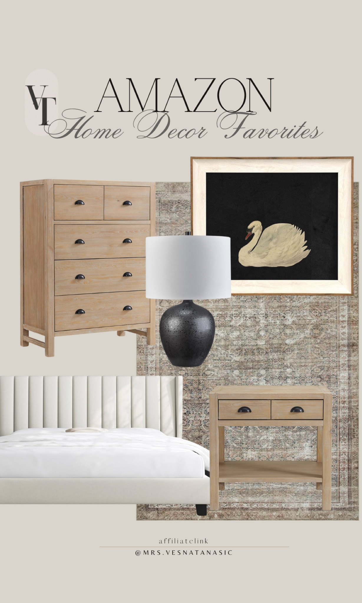 Amazon home bedroom finds I am loving! This nightstand and dresser are designer lookalike for less and so beautiful! 

#amazonhome #amazonfind #amazonhomedecor #amazonfind 

#LTKStyleTip #LTKSaleAlert #LTKHome