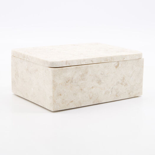 Beige Marble Box 8x18cm | TK Maxx