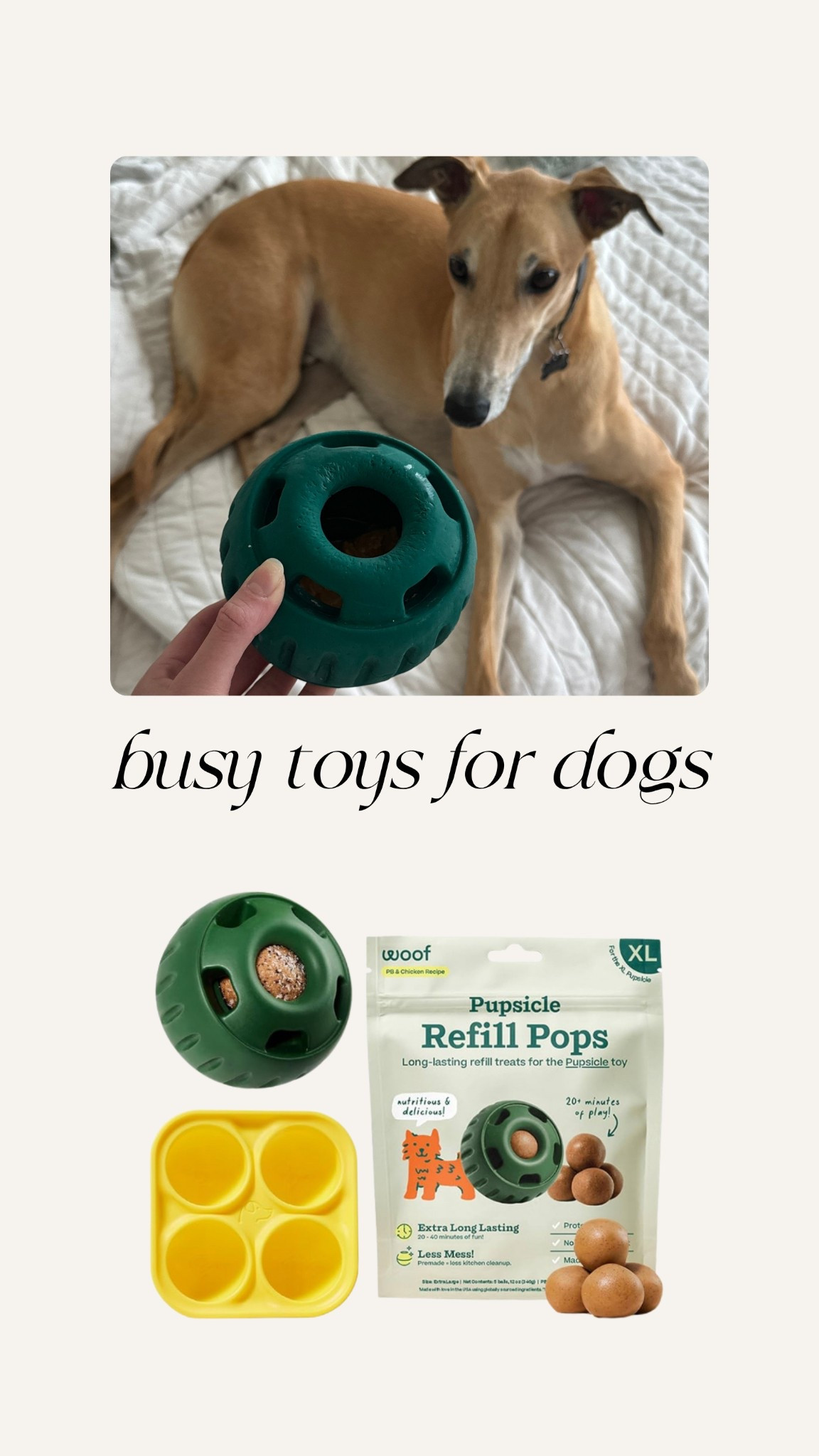 The best busy you for dogs!! From Amazon! My dogs use the XL

#LTKHome