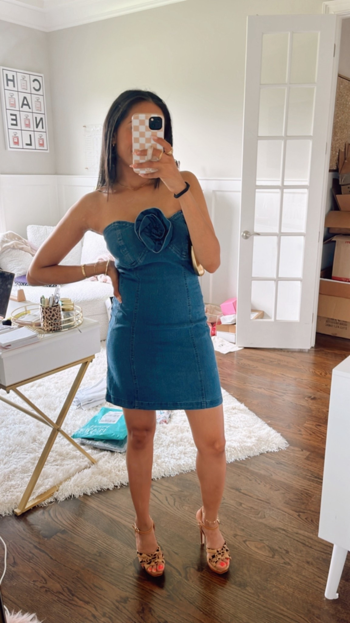 Denim dress
Rosette
Dress
Summer outfit


#LTKFindsUnder50 #LTKPetite #LTKSaleAlert