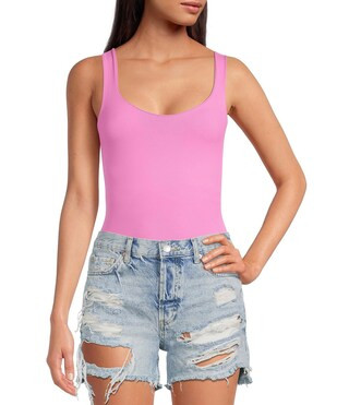 Clean Lines Scoop Neck Bodysuit | Dillard's