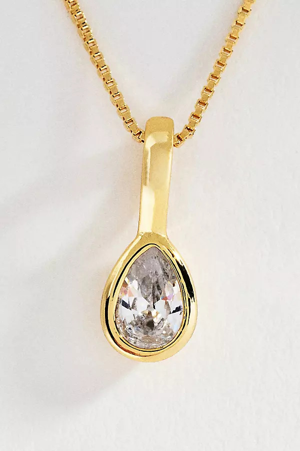 Set & Stones Teardrop Birthstone Necklace | Anthropologie (US)