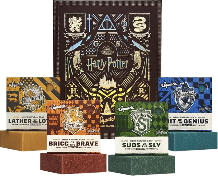 Dr. Squatch Harry Potter Collection with Collector's Box - Men's Natural Bar Soap 4 Pack Bundle a... | Amazon (US)