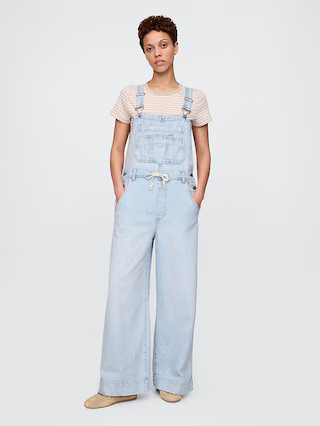 UltraSoft Denim Baggy Overalls | Gap (US)
