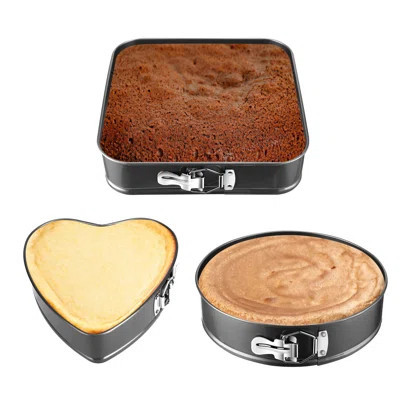 Non-stick Springform Stainless Steel Cake Pan Square Round Heart | Wayfair North America