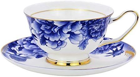 ACOOME Tea or Coffee Cups-6.8oz Bone China Ceramic Series Beautiful Flowers Tea Cup with Matching... | Amazon (US)