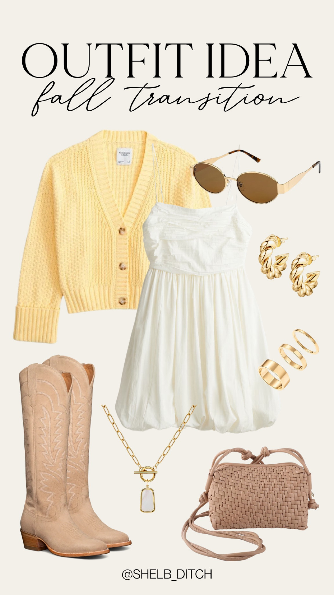Fall Transition | Bubble Dress | Yellow Sweater | Western Boots 

#LTKStyleTip #LTKFindsUnder100 #LTKFindsUnder50