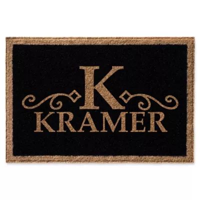 Infinity Monogram Letter K Kramer Door Mat | Bed Bath & Beyond | Bed Bath & Beyond