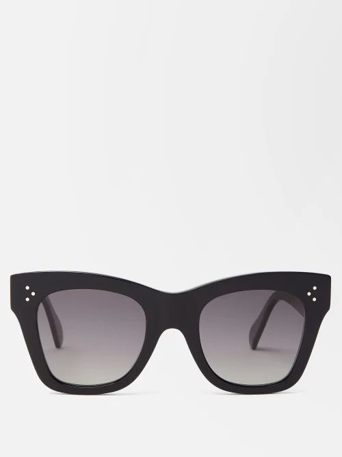 Celine Eyewear - Square Acetate Sunglasses - Womens - Black | Matches (US)