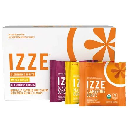 IZZE Bursts Organic Fruit Snacks, 3 Flavor Variety Pack, 0.8 oz Pouches, 18 Count | Walmart (US)