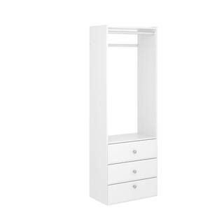 Closet Evolution Elite 25 in. W Classic White Wood Closet Tower WH26 - The Home Depot | The Home Depot