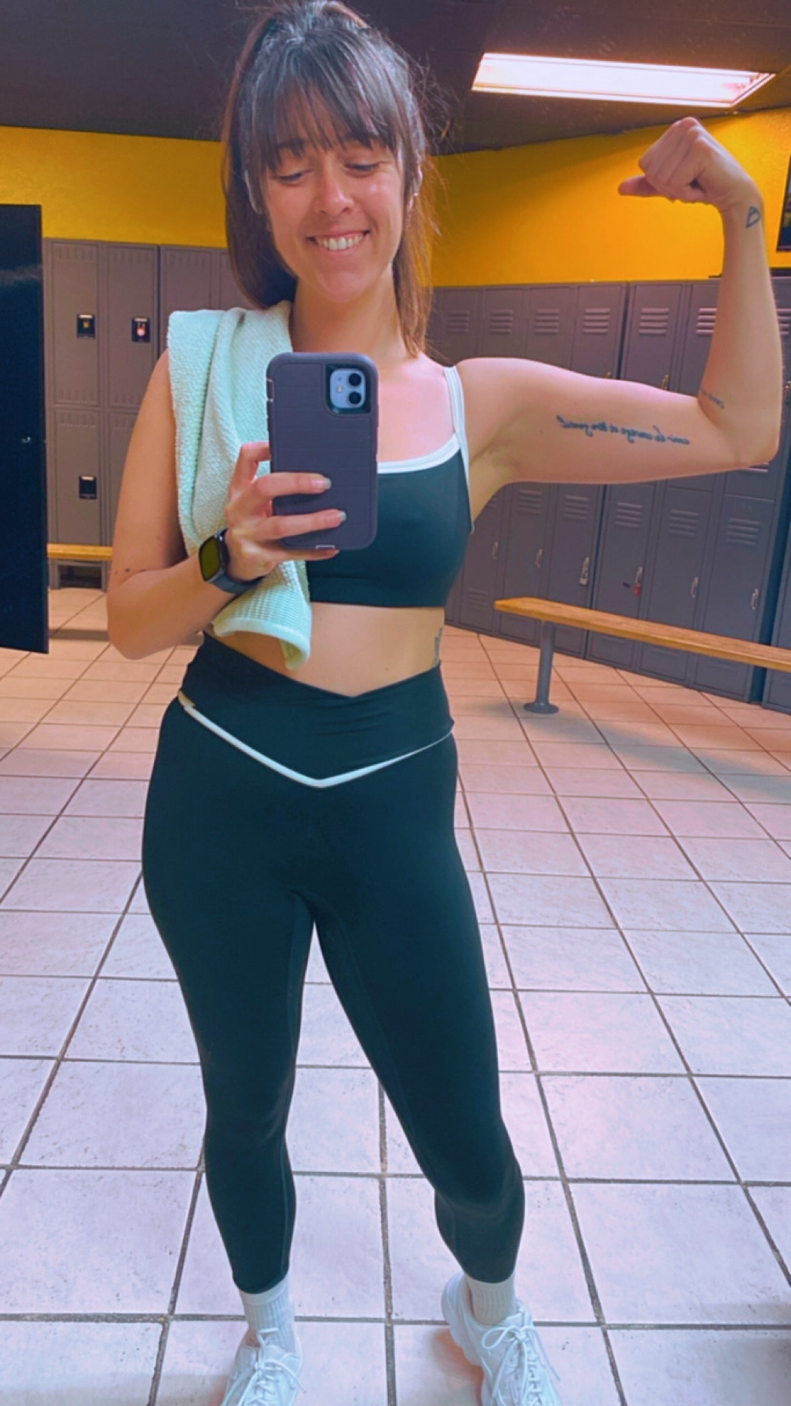 The OG daydream set in black. They still have the bra but I linked the more recent styles and colors! The material is very stretchy, I should have sized down. I’m in a medium top and bottom here 

#LTKfitness