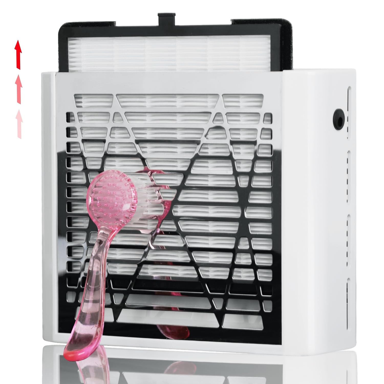 CoFashion Nail Dust Collector for Nails Dust Remove, Nail Acrylic Dust Collector Powerful Nail Duster Collector, One-Button Control Nail Duster Collector Filter White Manicure Vacuum with a Brush | Amazon (US)
