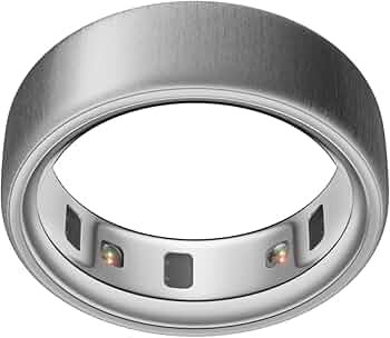 Oura Ring 4 - Brushed Silver - Size 8 - Size Before You Buy | Amazon (US)