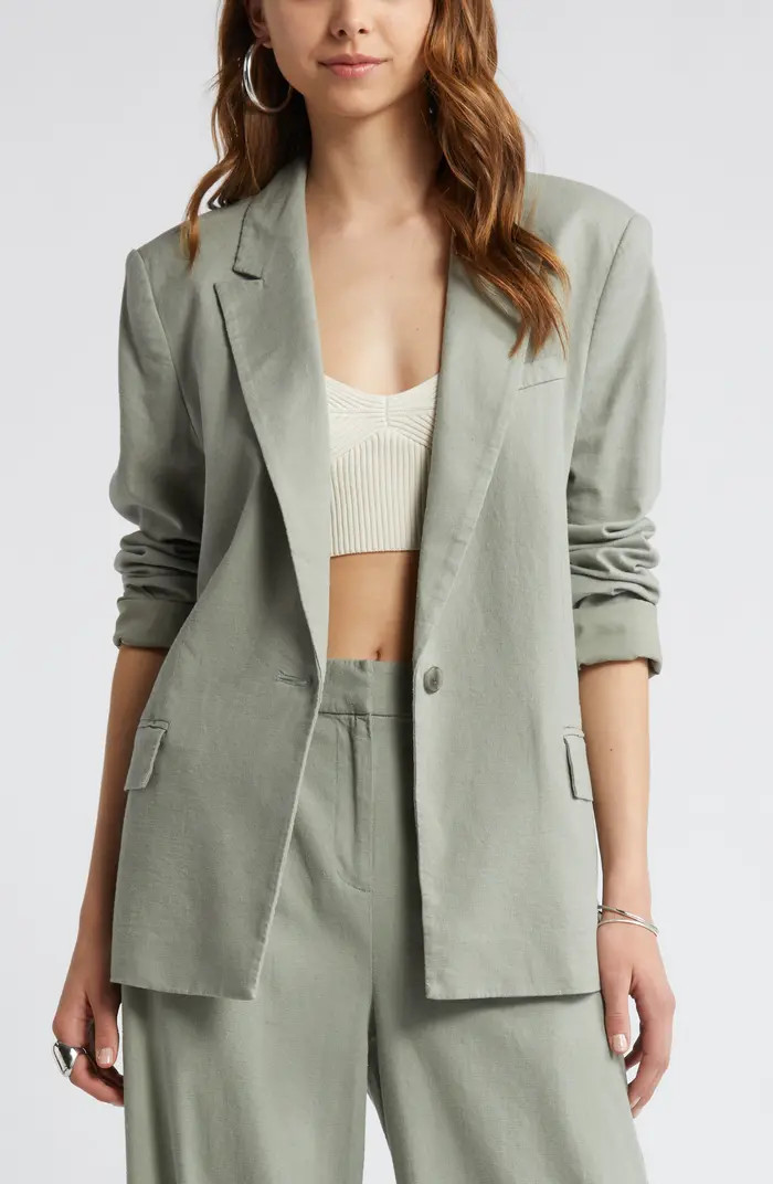 Linen Blend Blazer | Nordstrom