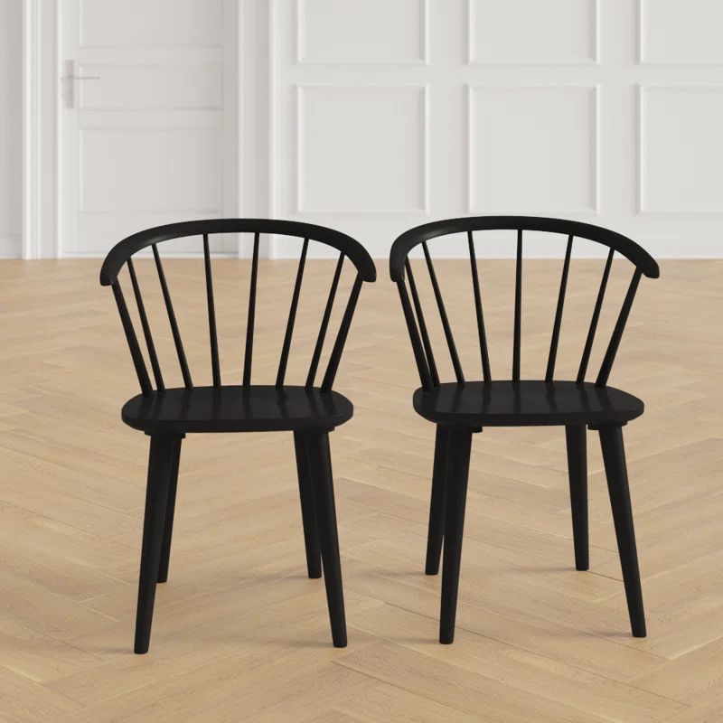 Cossey Solid Wood Windsor Back Arm Chair (Set of 2) | Wayfair North America