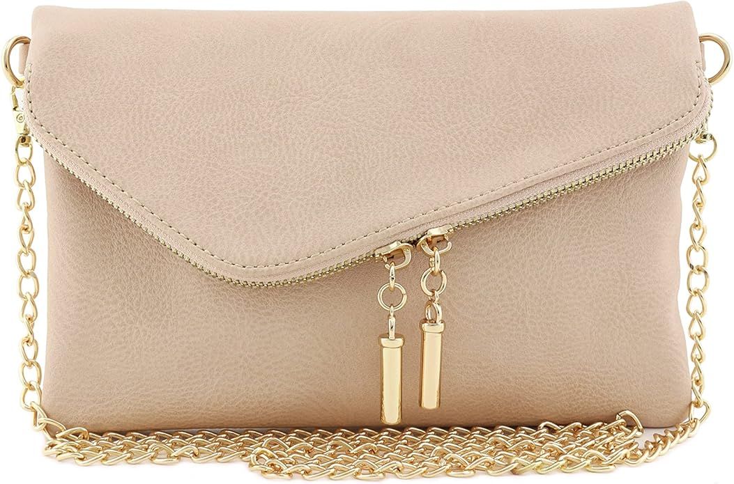 Envelope Wristlet Clutch Crossbody Bag with Chain Strap | Amazon (US)