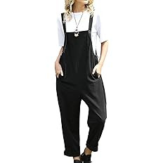 Beaurex Overalls for Women Loose Fit with Adjustable Waist Baggy Jumpsuits Rompers Bib Pants with... | Amazon (US)