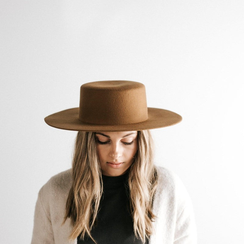 Dahlia Boater - Brown | Gigi Pip