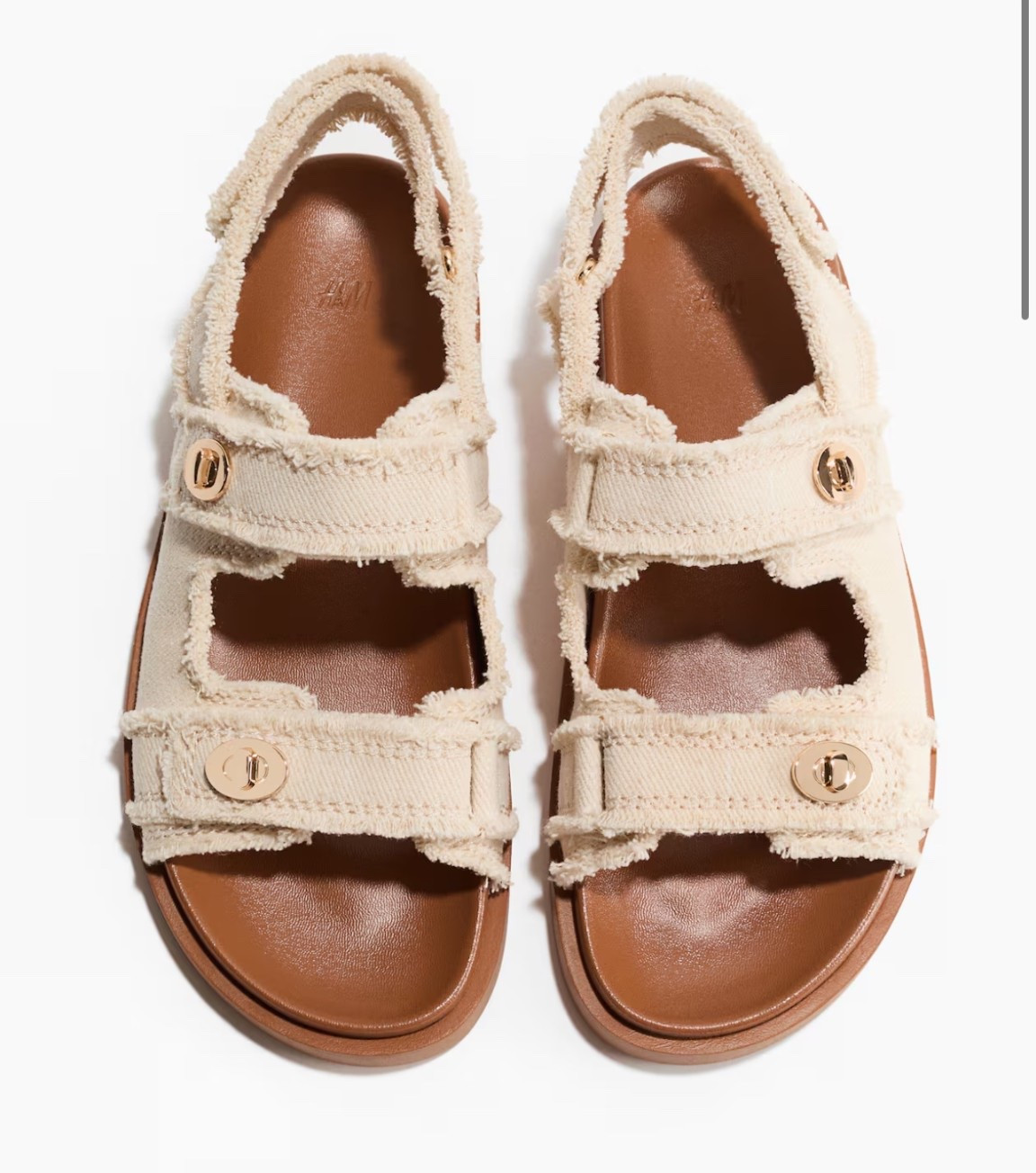 COTTON TWILL SANDALS