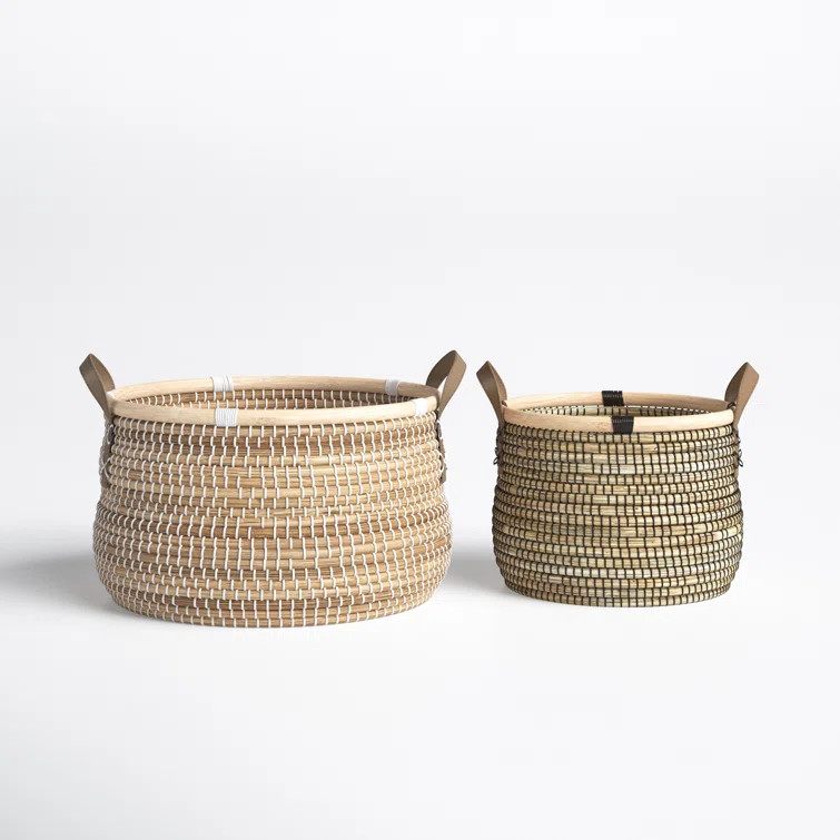 2 Piece Seagrass Basket Set | Wayfair North America