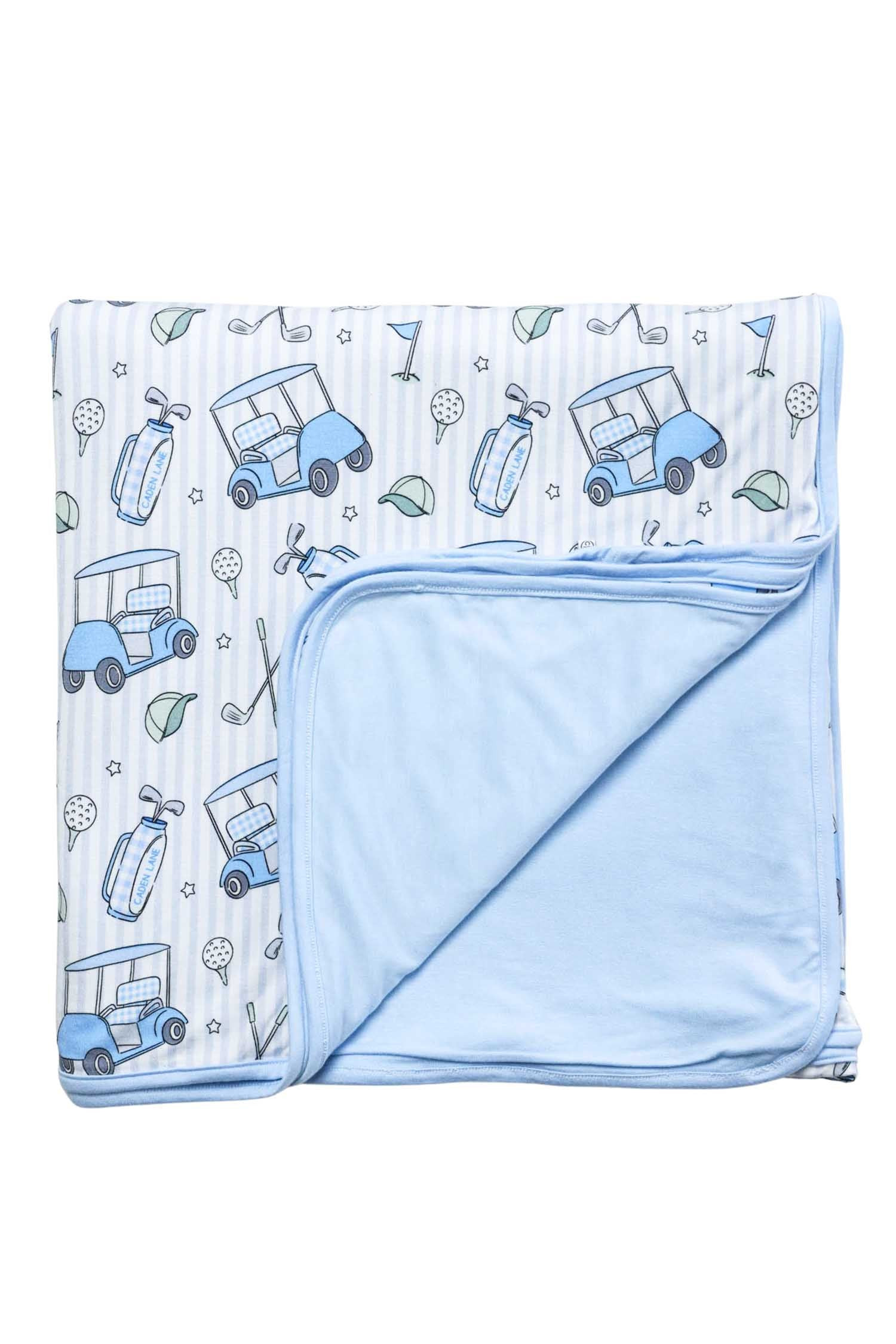 Double Sided Bamboo Blanket | Caddie Crew Blue | Caden Lane