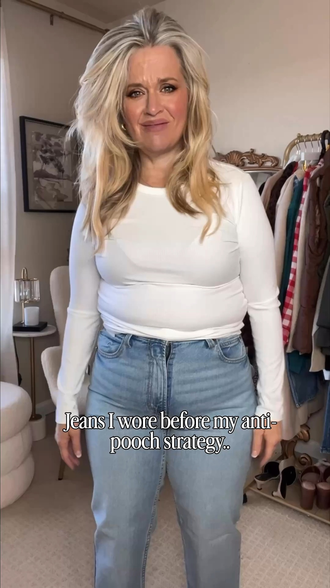  ✨Tap the bell, save and ❤️ for over 40 fashion, midlife style, midsize fashion and luxury looks for less. 

Size 
Wearing 14 size up one full size for more relaxed fit.


My anti-pooch strategy completely  changed how my jeans fit… and it started here.

Before this, I was reaching for tighter, higher, more “control” thinking it would smooth everything out.
But it did the opposite. It pushed everything forward and made my midsection look bigger.

It wasn’t my body.
It was the cut.

Now I reach for these @target boyfriend jeans and the difference is instant.

✔️ Mid rise that doesn’t cut across the stomach
✔️ Relaxed fit through the hips so nothing pulls or clings
✔️ Structure that skims instead of squeezing

This is what actually works with a midlife, midsize body.

If your jeans haven’t been hitting the same lately… start here.

Helping you look good, feel good 🤍
Lindsey

#targetpartner #targetad #over40style #midlifefashion #midsizefashion #bodyconfidence #jeansover40 #targetstyle #boyfriendjeans

#LTKPlusSize #LTKOver40 #LTKMidsize