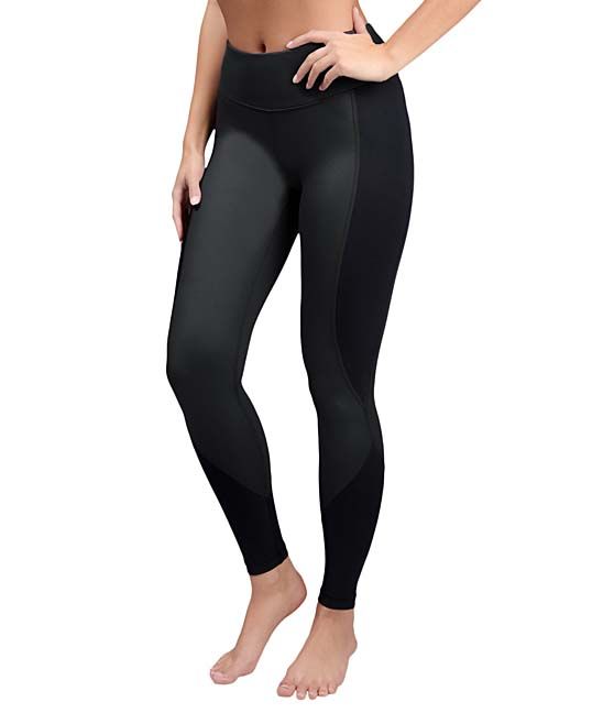 90 Degree by Reflex Women's Leggings BLK2 - Black Cire Leggings - Women | Zulily