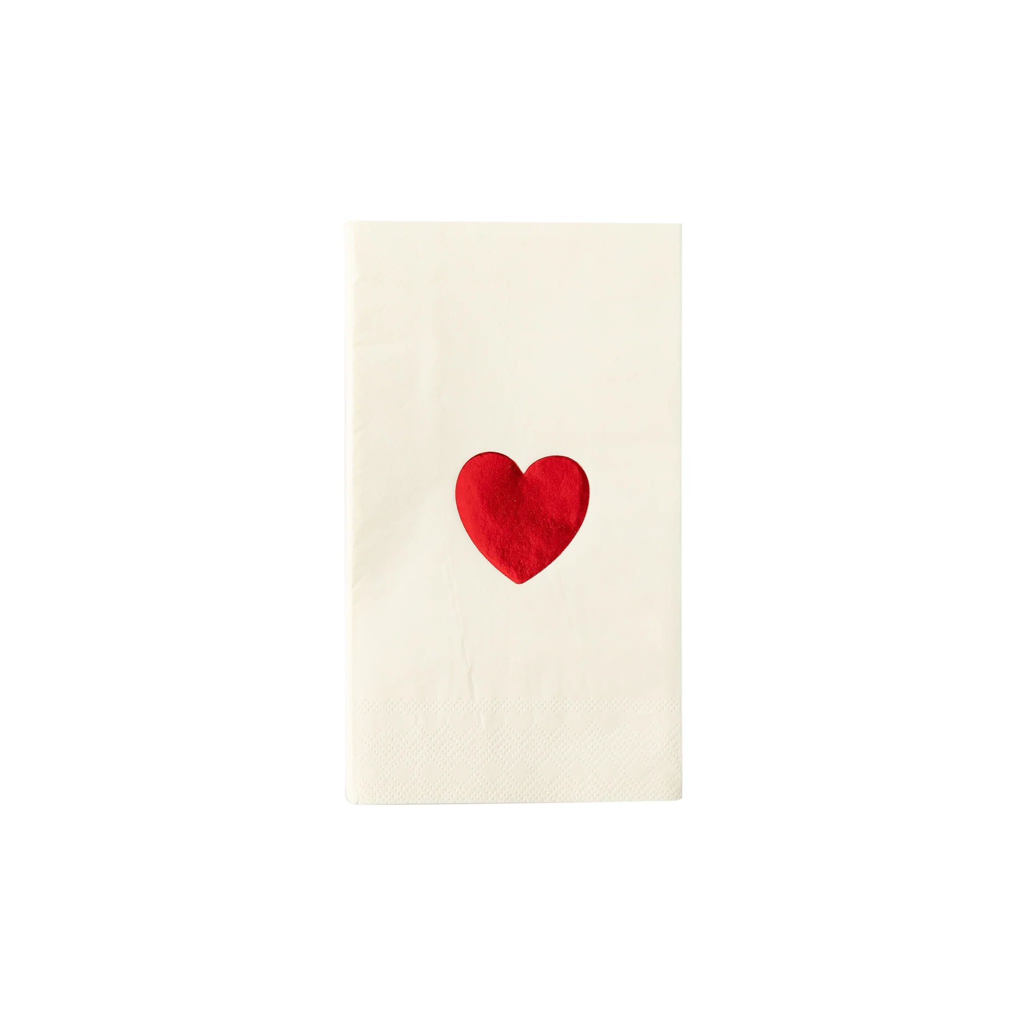 Valentine Red Foil Heart Guest Napkin | My Mind's Eye