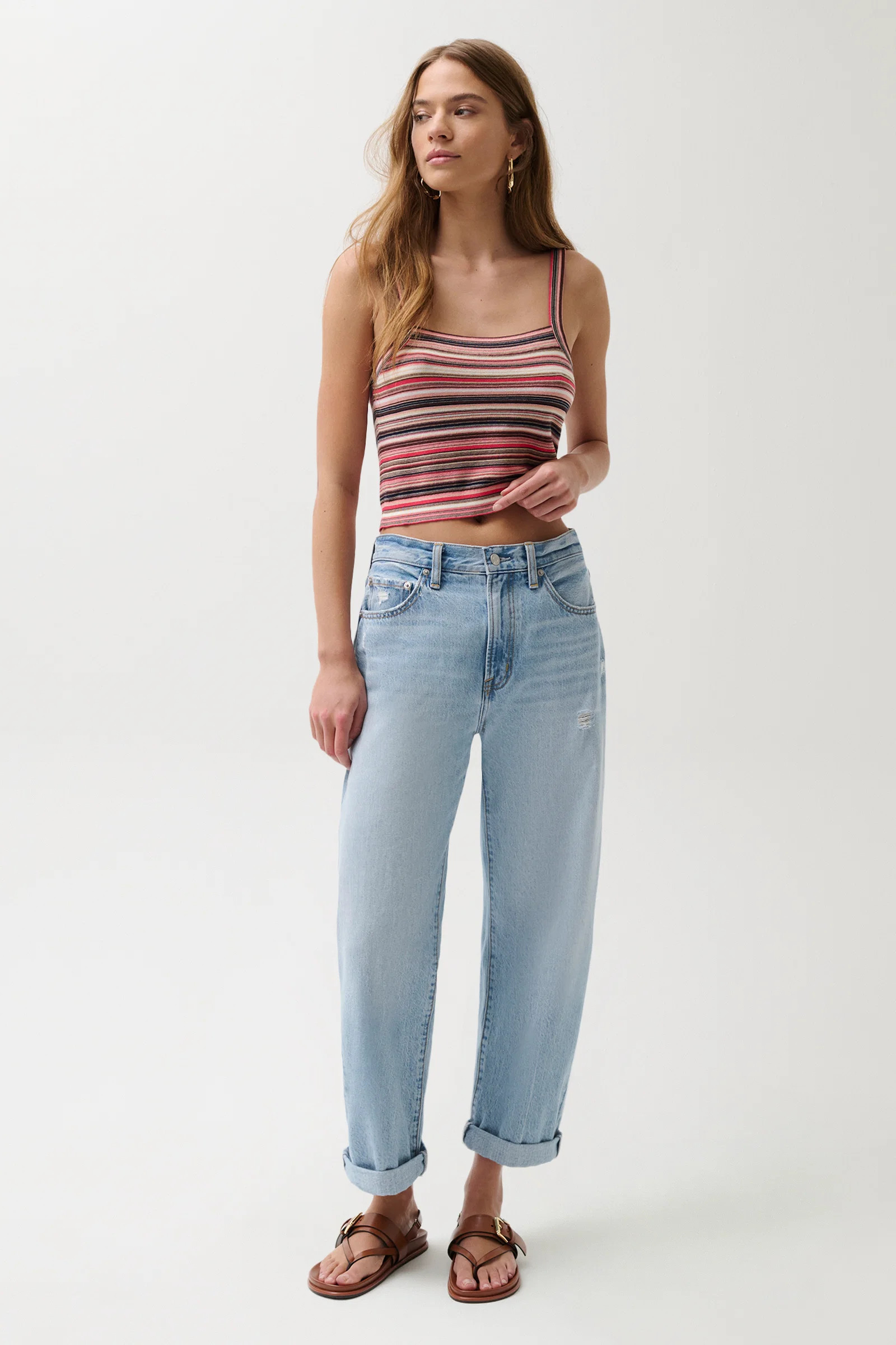 Donny Rolled Hem Boyfriend Jean - Old Blues | Pistola Denim