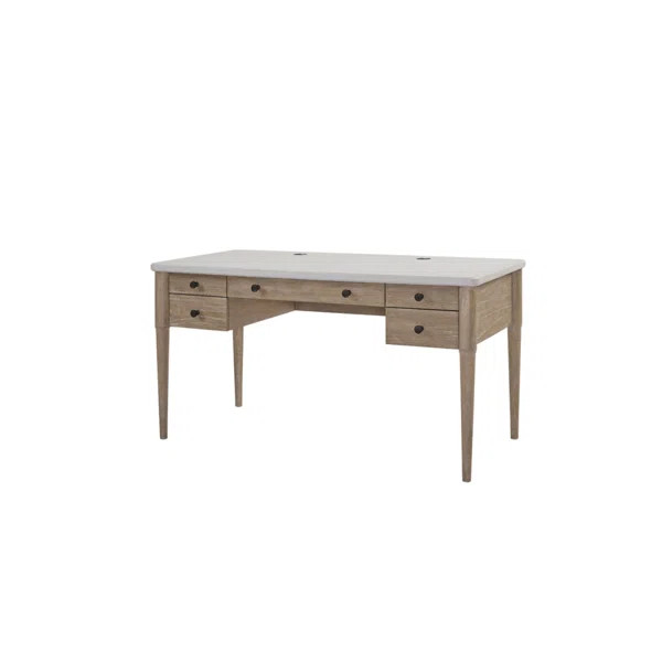 Aurelia 58 W 5 Drawer Desk | Wayfair North America