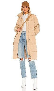 Toast Society Mars Longline Puffer Jacket in Caramel from Revolve.com | Revolve Clothing (Global)