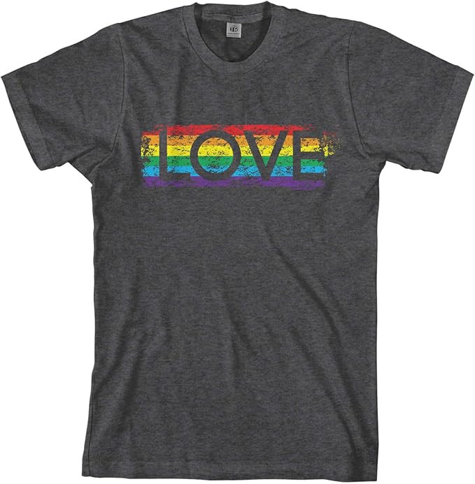 Threadrock Men's Gay Pride Rainbow Love T-Shirt | Amazon (US)