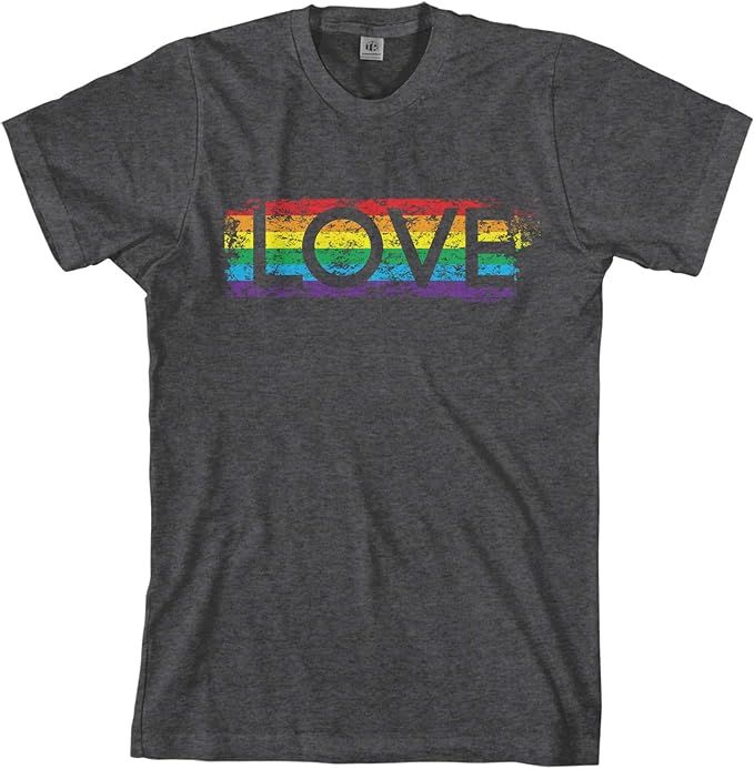 Threadrock Men's Gay Pride Rainbow Love T-Shirt | Amazon (US)