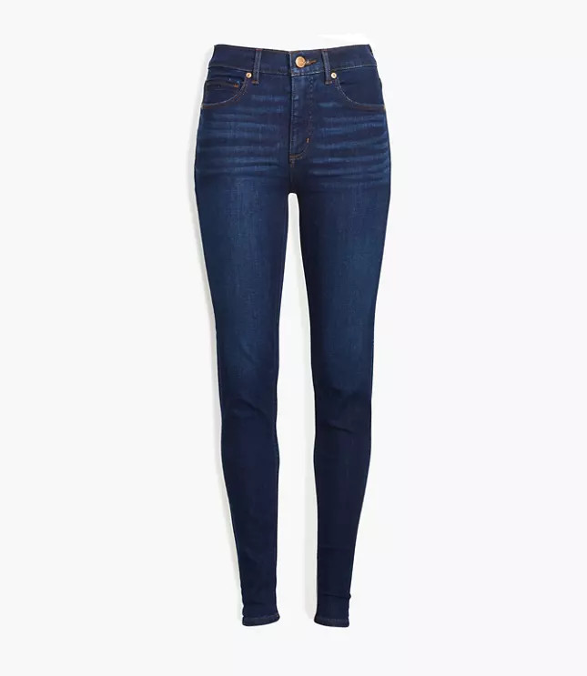 Curvy Skinny Jeans in Classic Dark Indigo Wash | LOFT