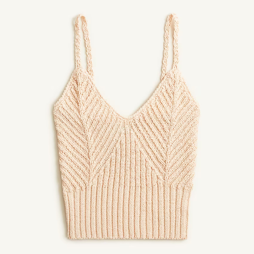 Cropped V-neck sweater-tank | J. Crew US