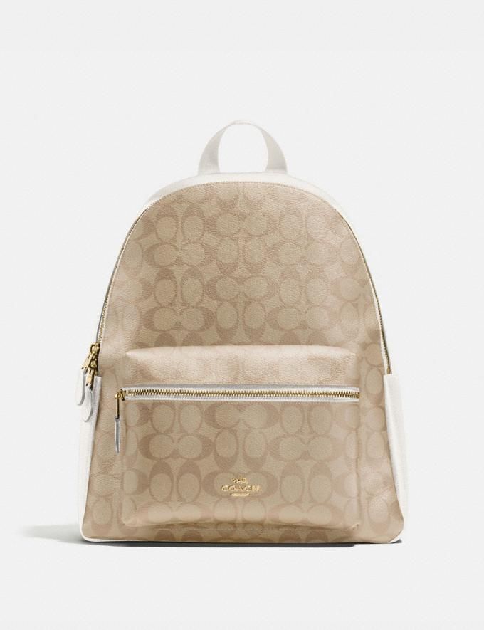 charlie backpack in signature canvas | Coach Outlet